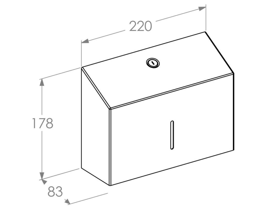 Pojemnik na ręczniki składane MERIDA STELLA SLIM BLACK LINE MINI, czarny