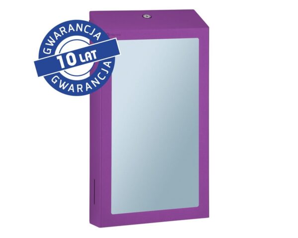 Pojemnik na ręczniki składane z lustrem ze stali SuperMirror „2w1" MERIDA STELLA SLIM VIOLET LINE MEGA COMBO, fioletowy