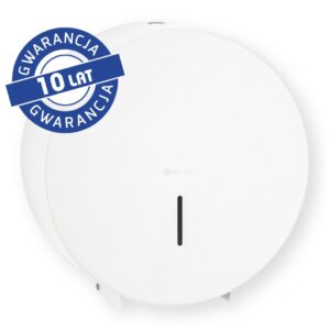 Pojemnik na papier toaletowy MERIDA STELLA WHITE LINE MAXI, średnica papieru do 23 cm, biały