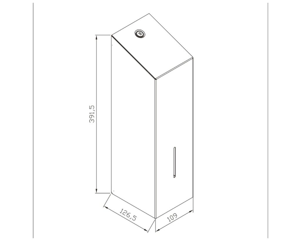 Pojemnik na papier toaletowy w listkach MERIDA STELLA STONE GREY LINE, pojemność do 675 szt., szary kamienny