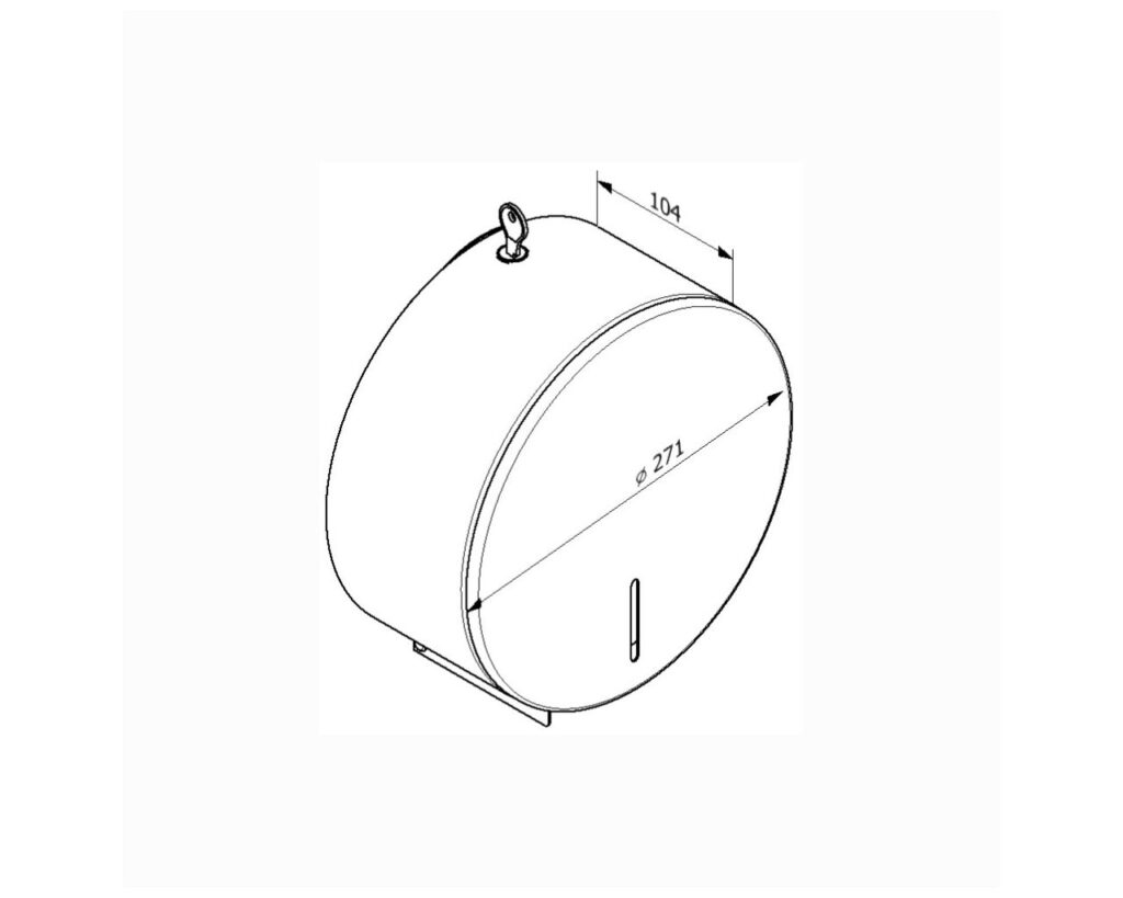 Pojemnik na papier toaletowy MERIDA STELLA WHITE LINE MAXI, średnica papieru do 23 cm, biały