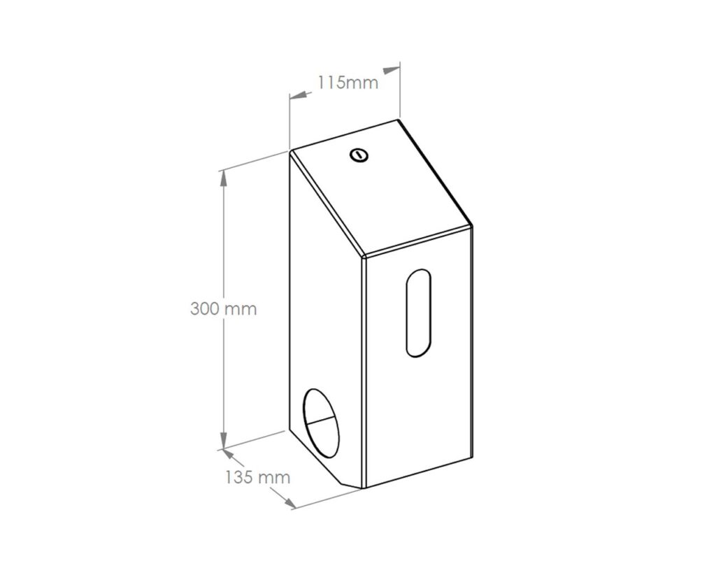 Pojemnik na dwie małe rolki papieru toaletowego MERIDA STELLA WHITE LINE, biały