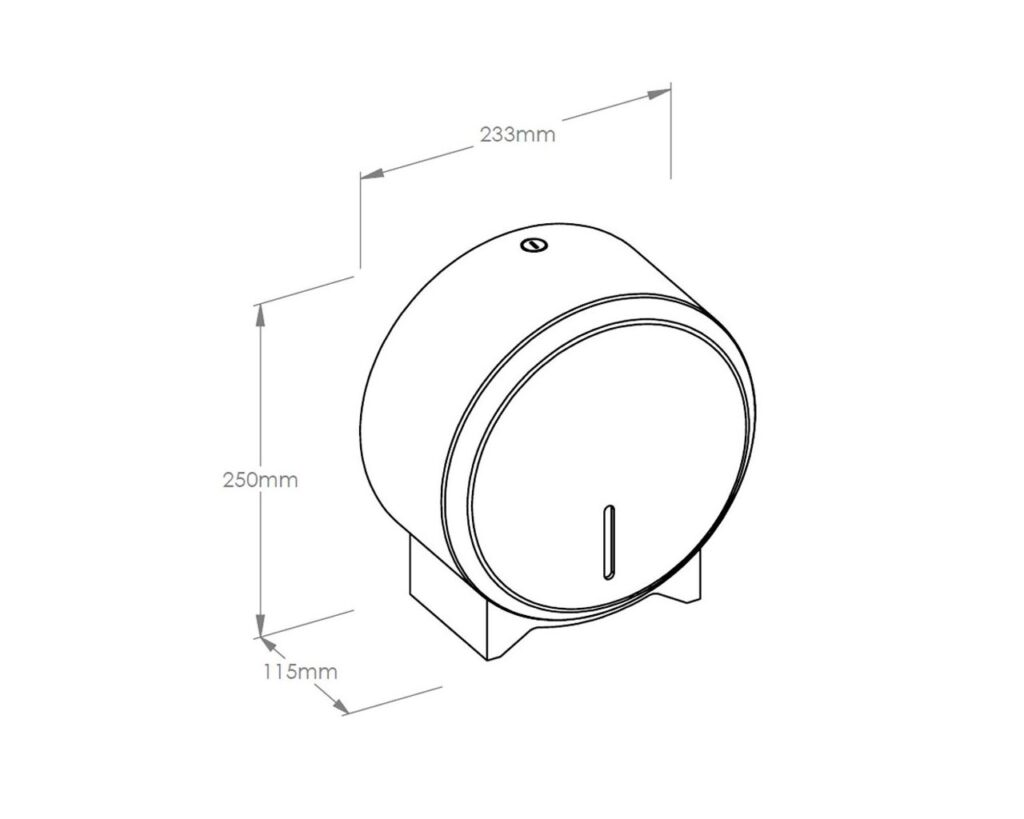 Pojemnik na papier toaletowy MERIDA STELLA BLUE LINE MINI, średnica papieru do 19 cm, niebieski