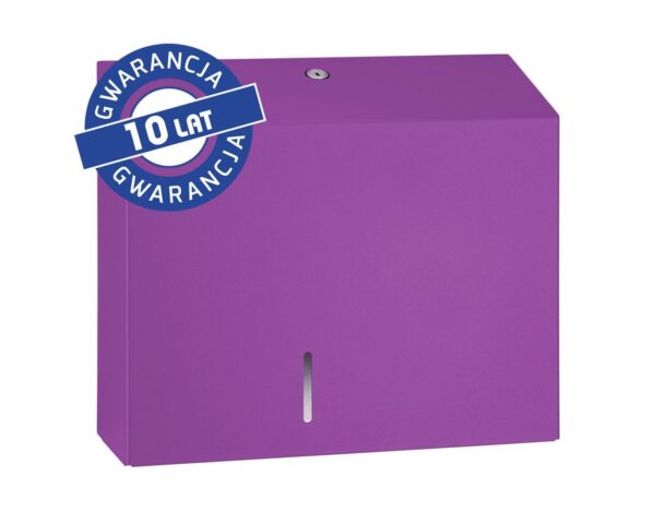 Pojemnik na papier toaletowy MERIDA STELLA DUO VIOLET LINE z uchwytem na resztkę rolki papieru, średnica papieru do 20 cm, fioletowy