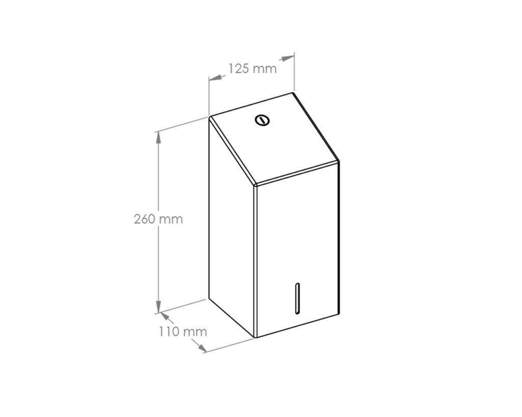 Pojemnik na papier toaletowy w listkach MERIDA STELLA VIOLET LINE, pojemność do 450 szt., fioletowy