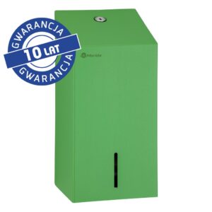 Pojemnik na papier toaletowy w listkach MERIDA STELLA GREEN LINE, pojemność do 450 szt., zielony
