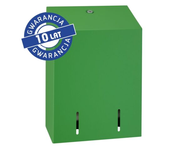 Pojemnik na papier toaletowy w listkach MERIDA STELLA GREEN LINE, pojemność do 900 szt., zielony Pojemnik na papier toaletowy w listkach MERIDA STELLA GREEN LINE, pojemność do 900 szt., zielony