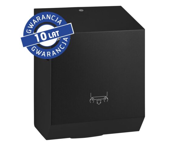 Mechaniczny podajnik ręczników papierowych w rolach MERIDA STELLA BLACK LINE, czarny Mechaniczny podajnik ręczników papierowych w rolach MERIDA STELLA BLACK LINE, czarny