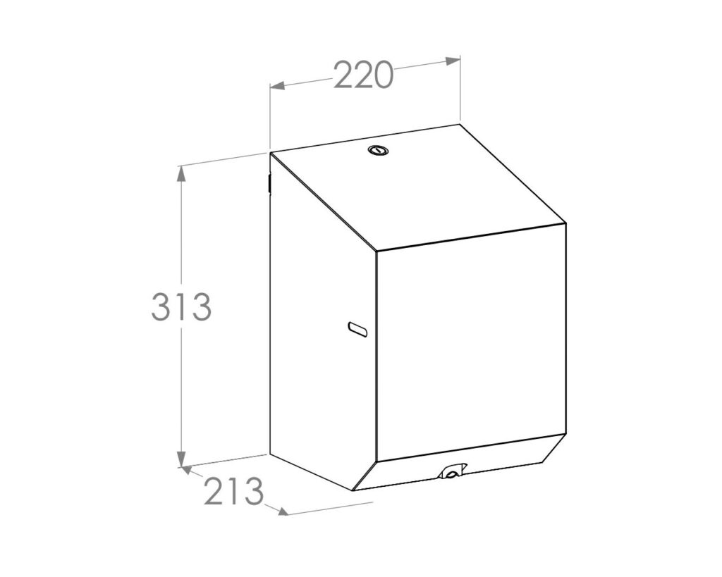 Pojemnik na ręczniki papierowe w rolach MERIDA STELLA BLUE LINE MAXI, niebieski