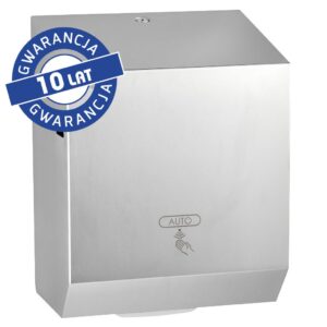 Automatyczny bezdotykowy podajnik ręczników papierowych w rolach MERIDA STELLA AUTOMATIC MAXI, stal polerowana