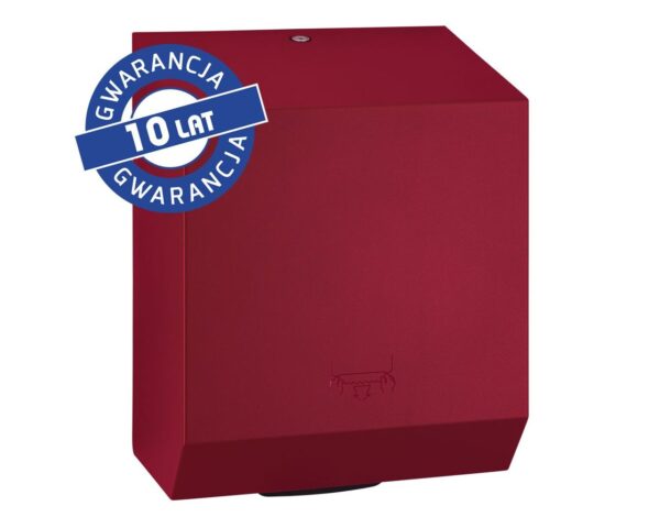 Mechaniczny podajnik ręczników papierowych w rolach MERIDA STELLA RED LINE, czerwony Mechaniczny podajnik ręczników papierowych w rolach MERIDA STELLA RED LINE, czerwony