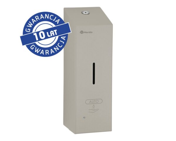 Bezdotykowy automatyczny dozownik mydła w pianie MERIDA STELLA AUTOMATIC SLIM STONE GREY LINE na jednorazowe wkłady 800 ml, szary kamienny Bezdotykowy automatyczny dozownik mydła w pianie MERIDA STELLA AUTOMATIC SLIM STONE GREY LINE na jednorazowe wkłady 800 ml, szary kamienny