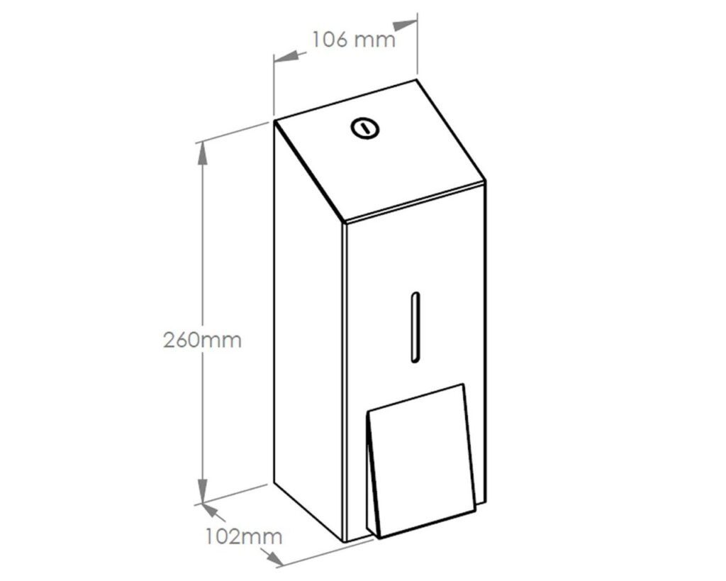 Dozownik płynu dezynfekcyjnego w sprayu MERIDA STELLA VIOLET LINE, pojemność wkładów 1000 ml , fioletowy