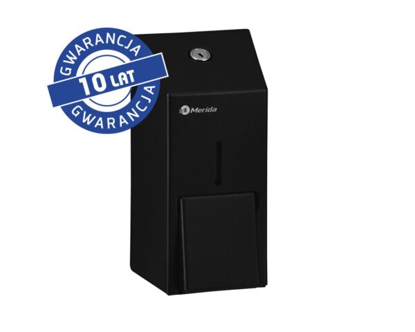 Dozownik mydła w płynie MERIDA STELLA BLACK LINE MINI, pojemność zbiornika 400 ml, czarny