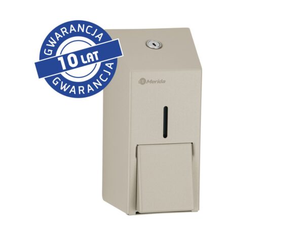 Dozownik mydła w płynie MERIDA STELLA SILK GREY LINE MINI, pojemność zbiornika 400 ml, szary jedwabisty Dozownik mydła w płynie MERIDA STELLA SILK GREY LINE MINI, pojemność zbiornika 400 ml, szary jedwabisty