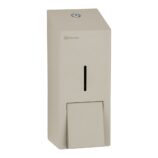 Dozownik płynu dezynfekcyjnego w sprayu MERIDA STELLA SILK GREY LINE, pojemność wkładów 1000 ml , szary jedwabisty