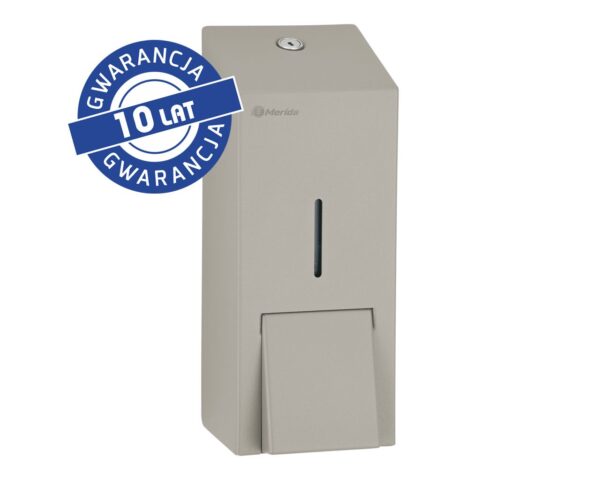 Dozownik mydła w płynie MERIDA STELLA STONE GREY LINE MAXI, pojemność zbiornika 800 ml, szary kamienny Dozownik mydła w płynie MERIDA STELLA STONE GREY LINE MAXI, pojemność zbiornika 800 ml, szary kamienny
