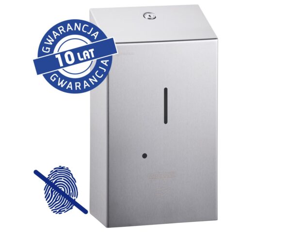 Bezdotykowy automatyczny dozownik mydła w pianie MERIDA STELLA AUTOMATIC Anti-FingerPrint na jednorazowe wkłady 1000 g, stal matowa z powłoką AFP Bezdotykowy automatyczny dozownik mydła w pianie MERIDA STELLA AUTOMATIC Anti-FingerPrint na jednorazowe wkłady 1000 g, stal matowa z powłoką AFP