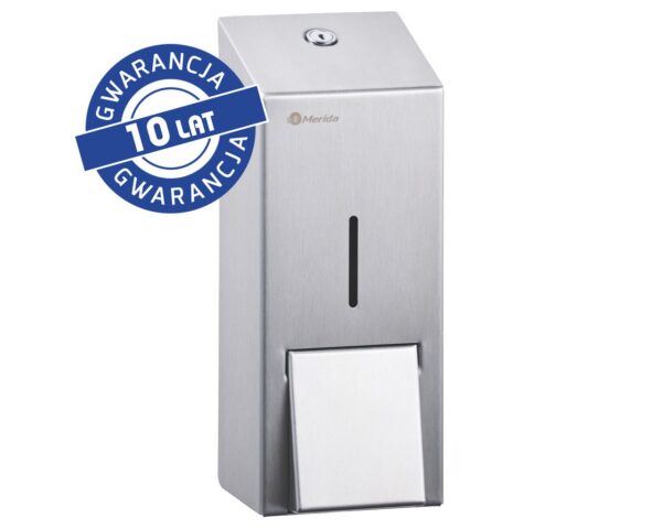 Dozownik mydła w płynie MERIDA STELLA MAXI, pojemność zbiornika 800 ml, stal matowa