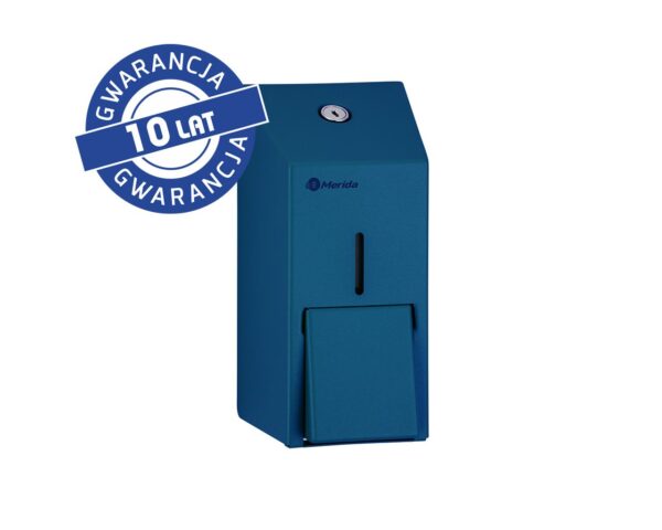 Dozownik mydła w płynie MERIDA STELLA BLUE LINE MINI, pojemność zbiornika 400 ml, niebieski