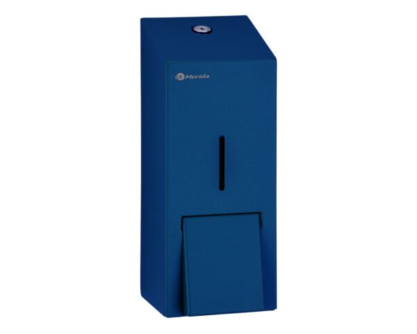 Dozownik płynu dezynfekcyjnego w sprayu MERIDA STELLA BLUE LINE, pojemność wkładów 1000 ml , niebieski Dozownik płynu dezynfekcyjnego w sprayu MERIDA STELLA BLUE LINE, pojemność wkładów 1000 ml , niebieski