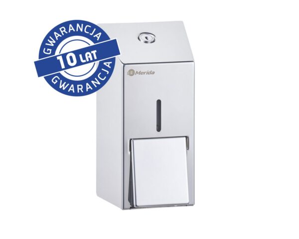 Dozownik mydła w płynie MERIDA STELLA MINI, pojemność zbiornika 400 ml, stal polerowana Dozownik mydła w płynie MERIDA STELLA MINI, pojemność zbiornika 400 ml, stal polerowana