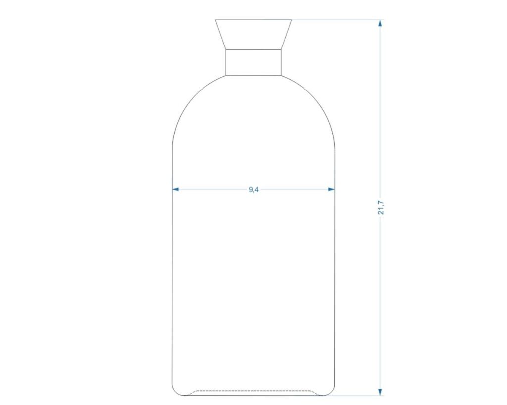 Butelka do dozowników blatowych, pojemność 1 l