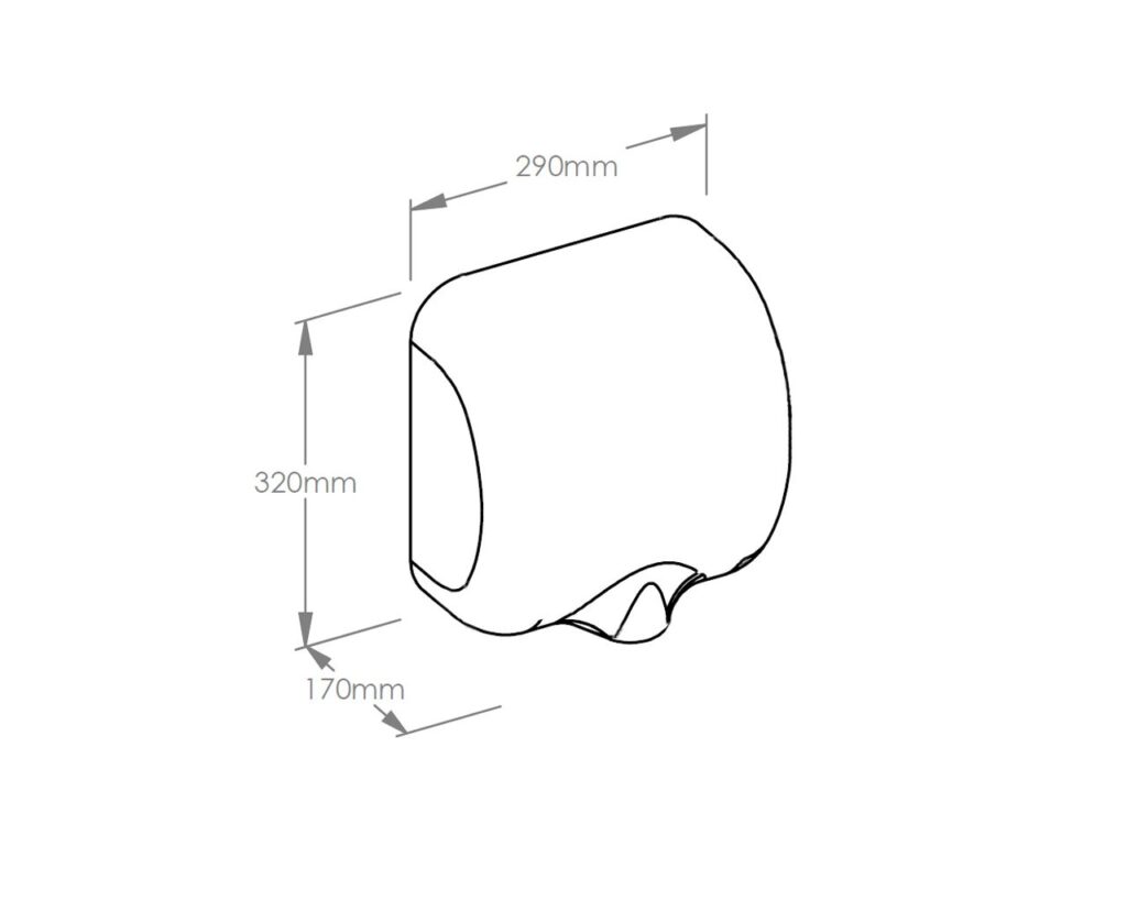 Suszarka do rąk MERIDA TURBO JET, czarna