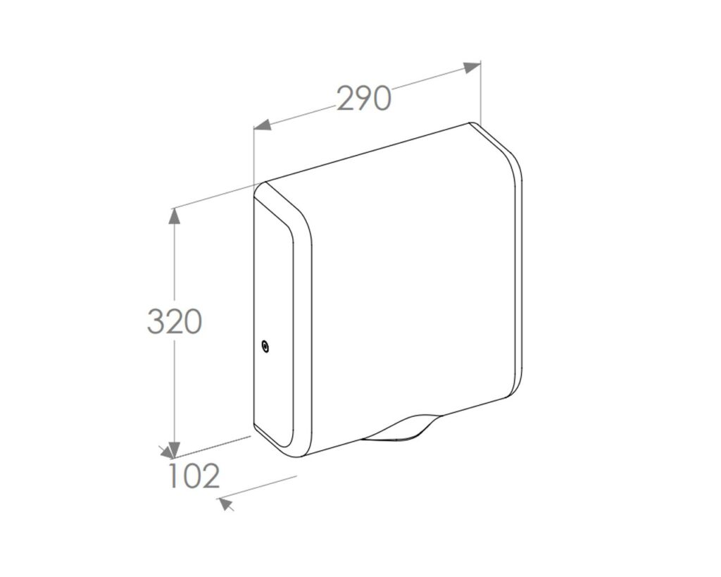 Suszarka do rąk MERIDA TURBO JET SLIM, stal matowa