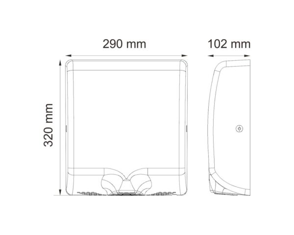Suszarka do rąk MERIDA TURBO JET SLIM RED LINE, czerwona Suszarka do rąk MERIDA TURBO JET SLIM RED LINE, czerwona