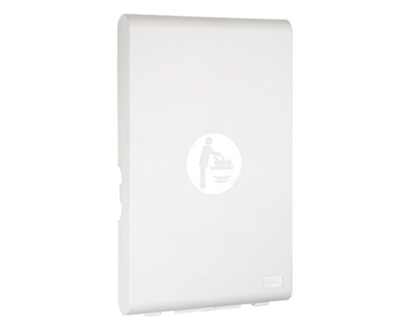 Stanowisko do przewijania niemowląt i małych dzieci, pionowe, rozkładane, mocowane do ściany Stanowisko do przewijania niemowląt i małych dzieci, pionowe, rozkładane, mocowane do ściany