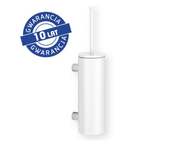 Szczotka do WC z uchwytem mocowanym do ściany, tuba z przykrywką, MERIDA STELLA WHITE LINE, biała Szczotka do WC z uchwytem mocowanym do ściany, tuba z przykrywką, MERIDA STELLA WHITE LINE, biała
