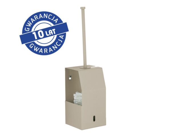 Szczotka do WC z uchwytem, mocowana do ściany MERIDA STELLA SILK GREY LINE, szara jedwabista