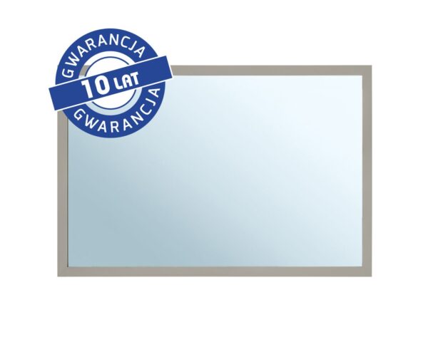 Lustro w ramie metalowej - szarej kamiennej MERIDA STELLA STONE GREY LINE, 40 x 60 cm