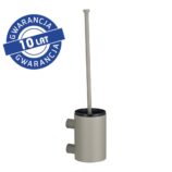 Szczotka do WC z uchwytem mocowanym do ściany, tuba krótka, MERIDA STELLA STONE GREY LINE, szara kamienna