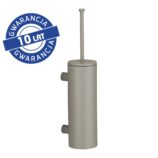 Szczotka do WC z uchwytem mocowanym do ściany, tuba z przykrywką, MERIDA STELLA STONE GREY LINE, szara kamienna