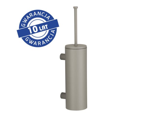 Szczotka do WC z uchwytem mocowanym do ściany, tuba z przykrywką, MERIDA STELLA STONE GREY LINE, szara kamienna Szczotka do WC z uchwytem mocowanym do ściany, tuba z przykrywką, MERIDA STELLA STONE GREY LINE, szara kamienna