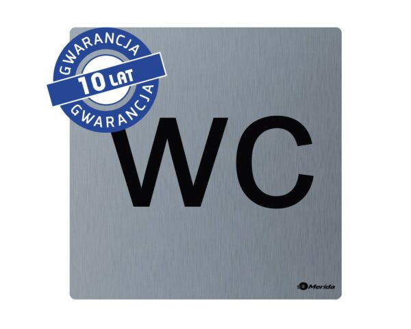 Piktogram - WC, wym. 95 x 95 x 2 mm, stal matowa