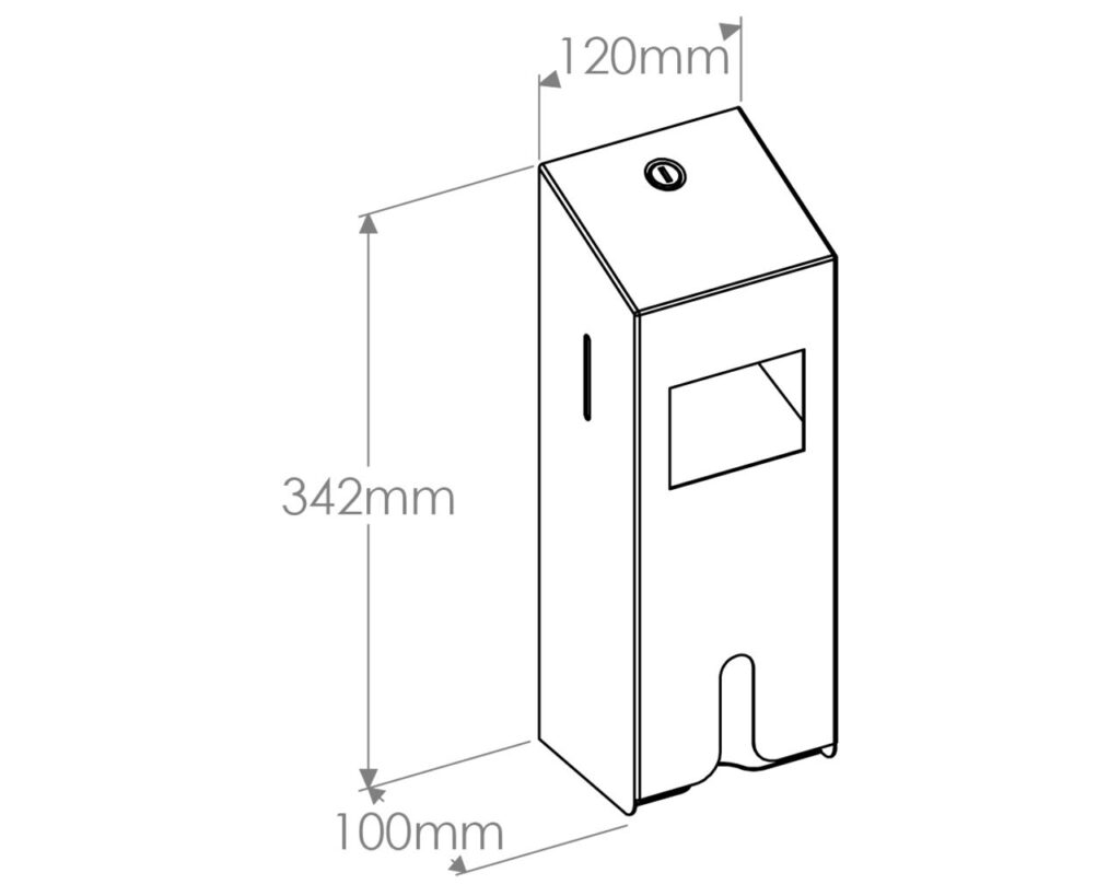 Pojemnik na tampony i podpaski MERIDA STELLA WHITE LINE, biały