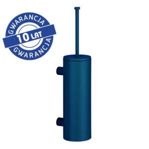 Szczotka do WC z uchwytem mocowanym do ściany, tuba z przykrywką, MERIDA STELLA BLUE LINE, niebieska