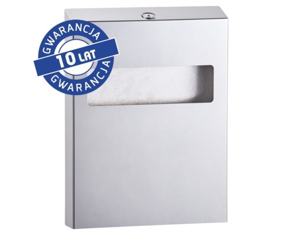 Pojemnik na podkładki na deskę sedesową MERIDA STELLA, wkład - 100 szt. papierowych podkładek, stal polerowana Pojemnik na podkładki na deskę sedesową MERIDA STELLA, wkład - 100 szt. papierowych podkładek, stal polerowana