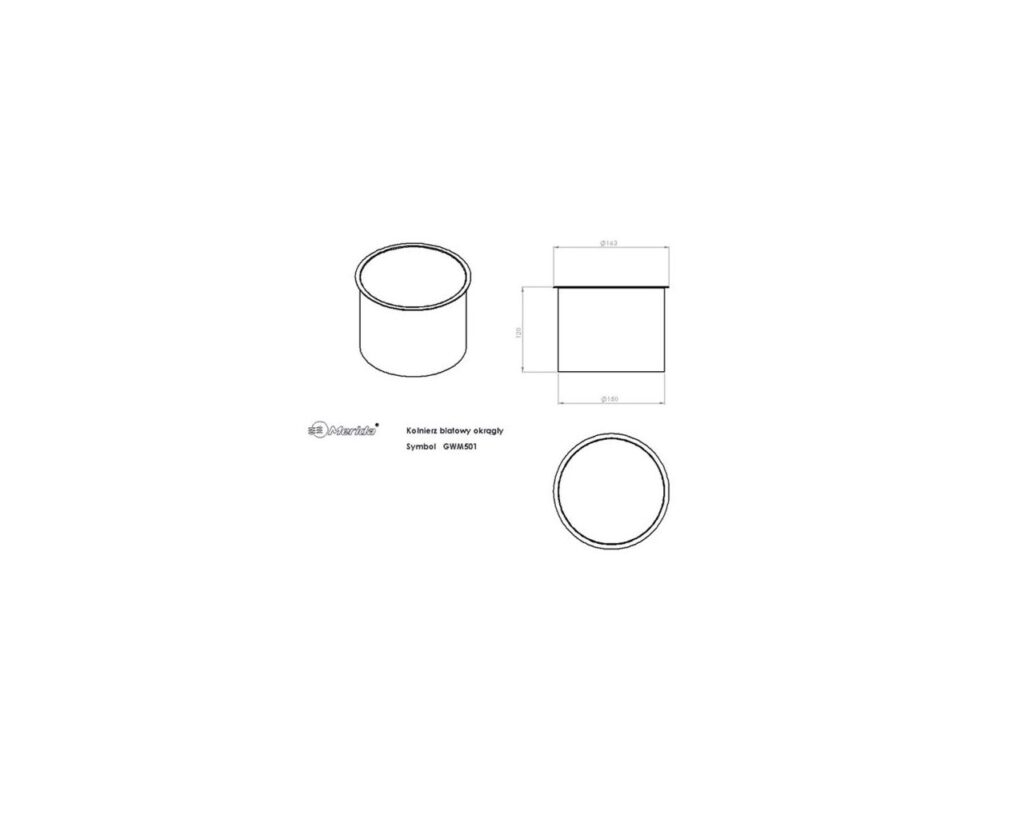 Kołnierz kosza nablatowy okrągły MERIDA STELLA GREEN LINE, zielony