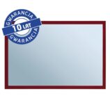 Lustro w ramie metalowej - czerwonej MERIDA STELLA RED LINE, 40 x 60 cm