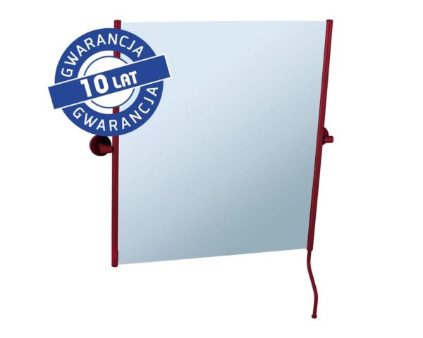 Lustro uchylne w oprawie czerwonej matowej z uchwytem ułatwiającym regulację kąta nachylenia MERIDA STELLA RED LINE, 50 x 60 cm Lustro uchylne w oprawie czerwonej matowej z uchwytem ułatwiającym regulację kąta nachylenia MERIDA STELLA RED LINE, 50 x 60 cm