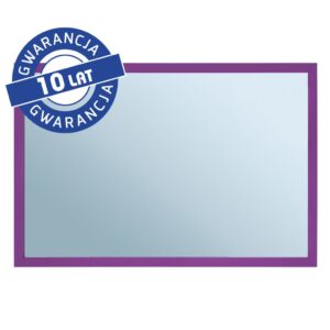 Lustro w ramie metalowej - fioletowej MERIDA STELLA VIOLET LINE, 40 x 60 cm