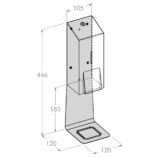 Dozownik płynu dezynfekcyjnego w sprayu MERIDA STELLA RED LINE, pojemność wkładów 1000 ml , czerwony