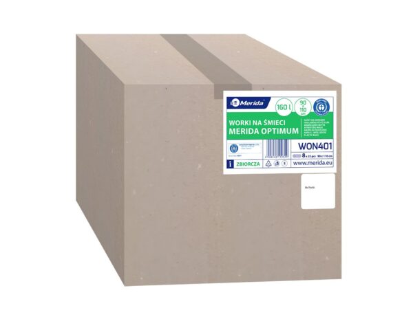 Worki na śmieci MERIDA OPTIMUM, 90 x 110 cm, pojemność 160 l, rolka 25 szt., NIEBIESKIE, LDPE Worki na śmieci MERIDA OPTIMUM, 90 x 110 cm, pojemność 160 l, rolka 25 szt., NIEBIESKIE, LDPE