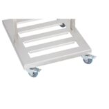 Stelaż na worki na kółkach, stal matowa