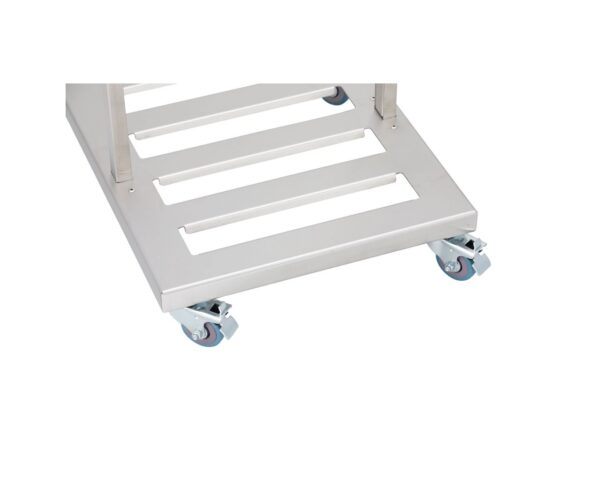 Stelaż na worki na kółkach, stal matowa Stelaż na worki na kółkach, stal matowa