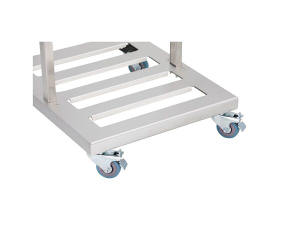 Stelaż na worki na kółkach, stal matowa Stelaż na worki na kółkach, stal matowa